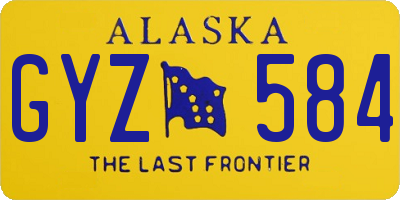 AK license plate GYZ584