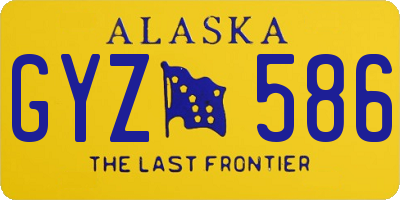 AK license plate GYZ586