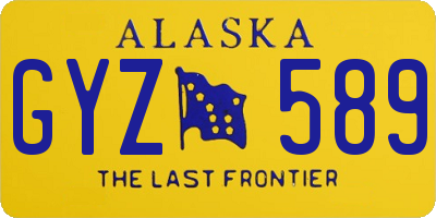AK license plate GYZ589
