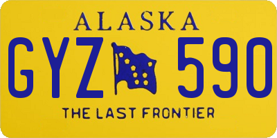 AK license plate GYZ590