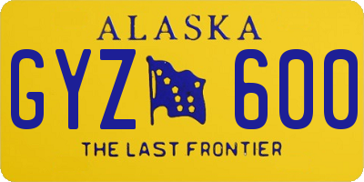 AK license plate GYZ600