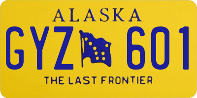 AK license plate GYZ601