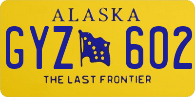AK license plate GYZ602