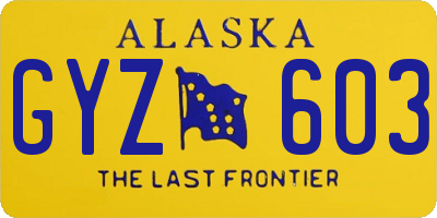 AK license plate GYZ603