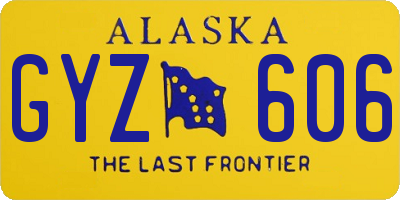 AK license plate GYZ606