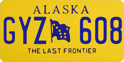 AK license plate GYZ608