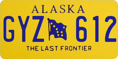 AK license plate GYZ612
