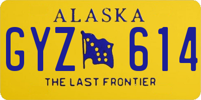AK license plate GYZ614