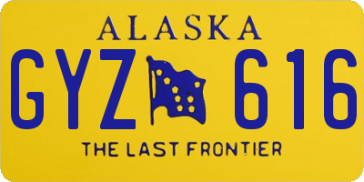 AK license plate GYZ616