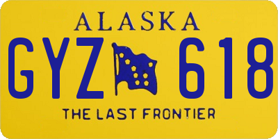 AK license plate GYZ618
