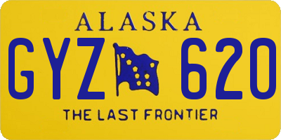 AK license plate GYZ620