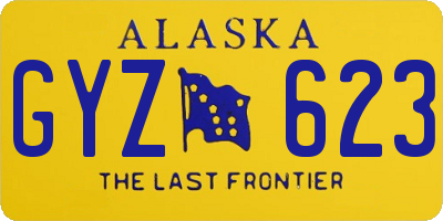 AK license plate GYZ623
