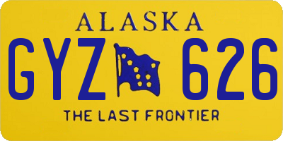 AK license plate GYZ626