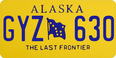 AK license plate GYZ630