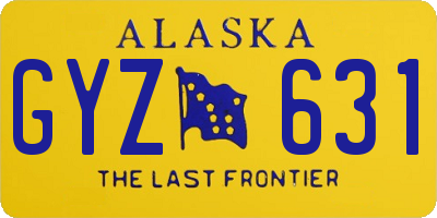 AK license plate GYZ631