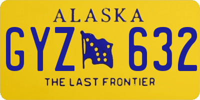 AK license plate GYZ632