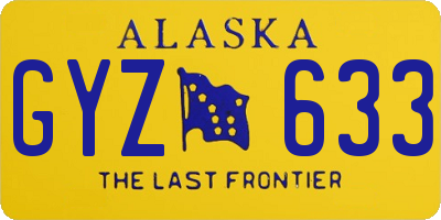 AK license plate GYZ633