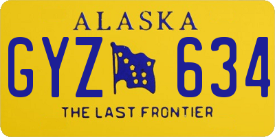 AK license plate GYZ634