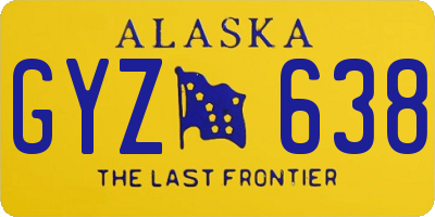 AK license plate GYZ638