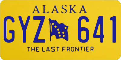 AK license plate GYZ641