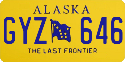 AK license plate GYZ646