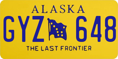 AK license plate GYZ648