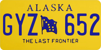 AK license plate GYZ652