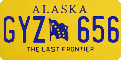 AK license plate GYZ656
