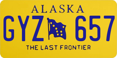 AK license plate GYZ657
