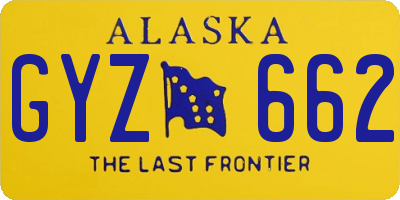 AK license plate GYZ662