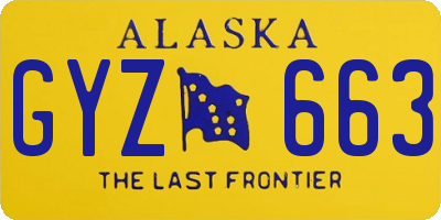 AK license plate GYZ663