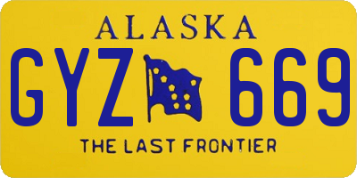 AK license plate GYZ669