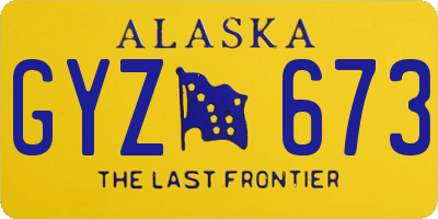 AK license plate GYZ673