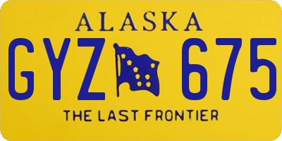 AK license plate GYZ675