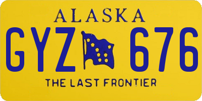 AK license plate GYZ676
