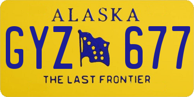 AK license plate GYZ677