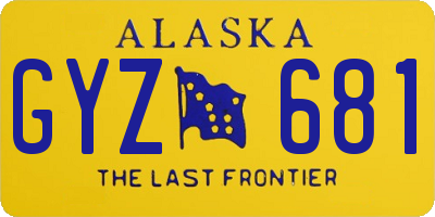 AK license plate GYZ681
