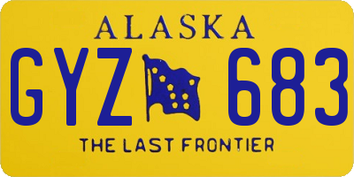 AK license plate GYZ683