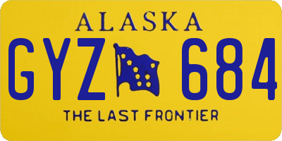 AK license plate GYZ684