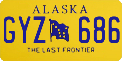 AK license plate GYZ686