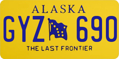 AK license plate GYZ690