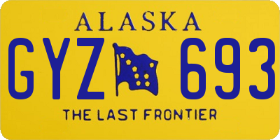 AK license plate GYZ693