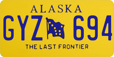 AK license plate GYZ694