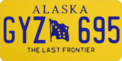 AK license plate GYZ695