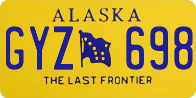 AK license plate GYZ698