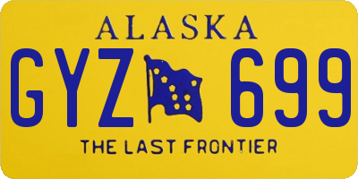 AK license plate GYZ699