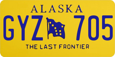 AK license plate GYZ705