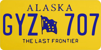 AK license plate GYZ707