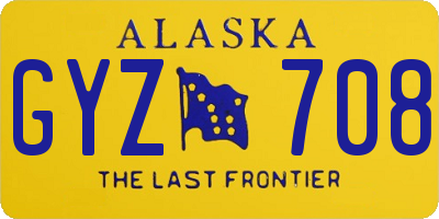 AK license plate GYZ708