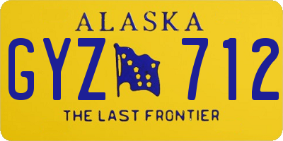 AK license plate GYZ712
